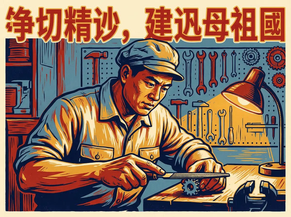 一位正在专注工作的工匠 - 吃瓜网